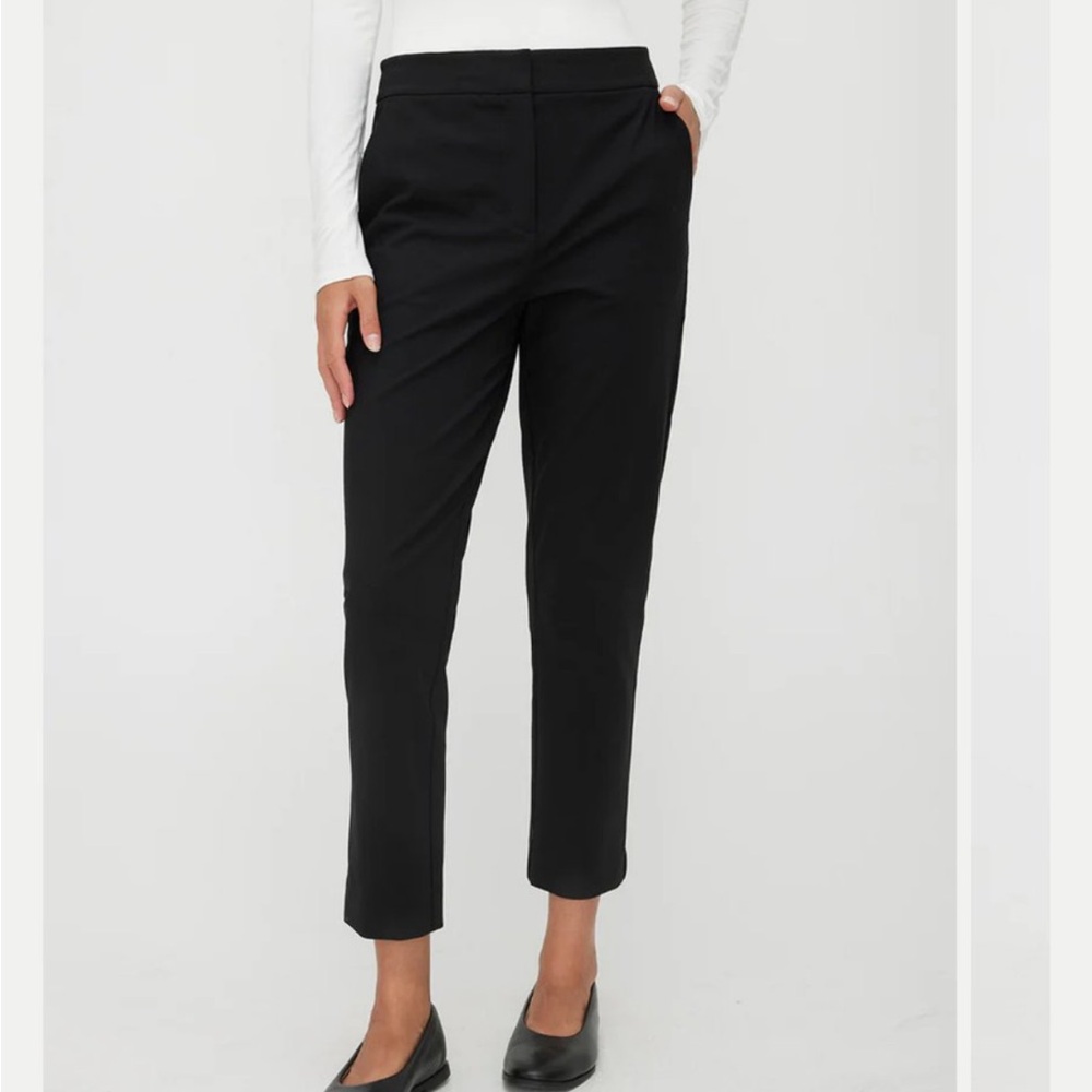 Kit and Ace Cashmere Silk Blend Black Seymour Cropped Women's Pants
